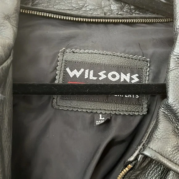 Wilson Black Leather Jacket for Men - Picture 3 of 5